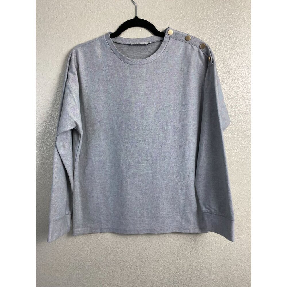 FRNCH Los Angeles Gray terry‎ Sweatshirt Women Large Cotton Blend Multicolor